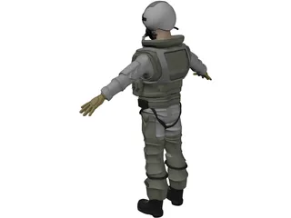 Fighter Pilot 3D Model preview