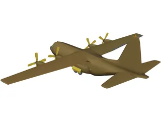Lockheed C-130 Hercules 3D Model preview