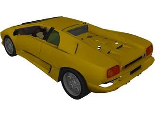 Lamborghini Diablo (1990) 3D Model preview