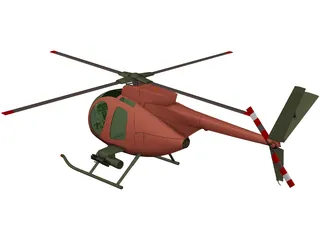 Hughes OH-6A Cayuse 3D Model preview