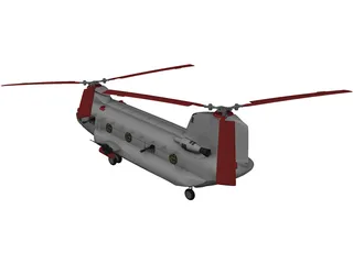Boeing ACH-47 Chinook 3D Model preview
