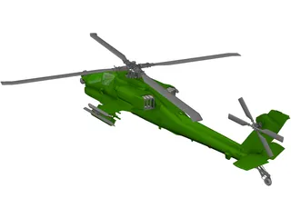 Boeing AH-64 Apache 3D Model preview
