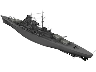 Battleship Bismarck 3D Model preview