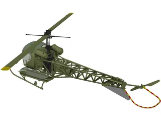 Bell H13 3D Model preview