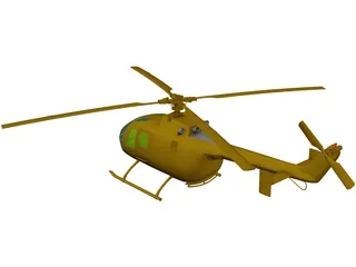 MBB BO 105 3D Model preview
