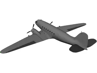 Douglas DC-3 3D Model preview