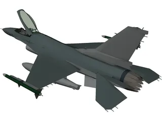 F-16C 3D Model preview