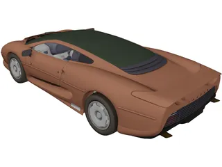 Jaguar XJ220 3D Model preview