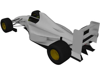 F1 Jordan 191 3D Model preview