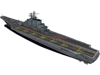 Kiev Russian Aircraft Carrier 3D Model preview