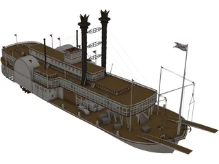 Mississippi Queen 3D Model preview