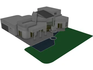 House One And Half Story 3D Model preview