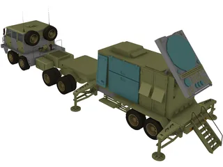 Patriot Radar 3D Model preview