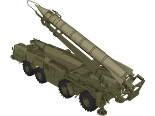 Scud B Missile Launcher 3D Model preview