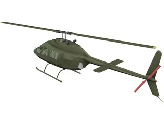 Bell 206 JetRanger [+Interior] 3D Model preview