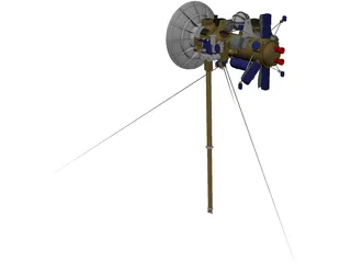 Cassini Probe Spacecraft 3D Model preview