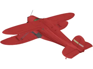 Beechcraft G17S Staggerwing 3D Model preview