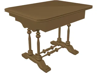 Table Biedermeier 3D Model preview