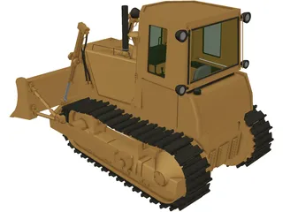 Bulldozer Fiat FD14-E 3D Model preview