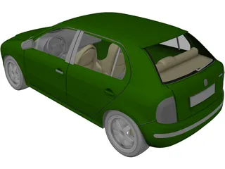 Skoda Fabia 3D Model preview
