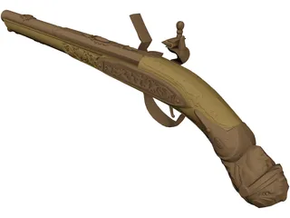 Doglock Handgun XVIII 3D Model preview
