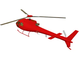 Eurocopter AS-350 Ecureuil 3D Model preview