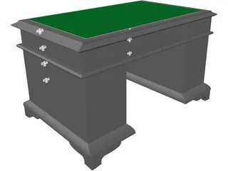 Desk English Writting 3D Model preview
