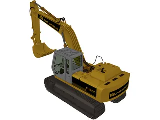 Excavator Fiat Hitachi FH200 3D Model preview