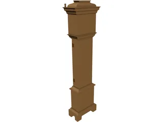 Clock Grandfather 3D Model preview