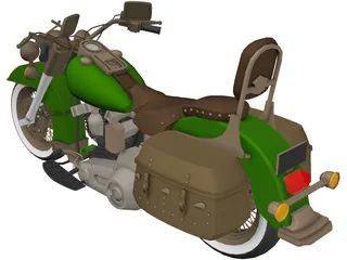 Harley-Davidson FLSTC Heritage Softail Classic 3D Model preview