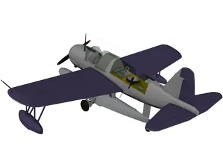 Vought OS2U Kingfisher 3D Model preview