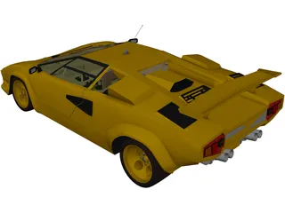 Lamborghini Countach (1978) 3D Model preview