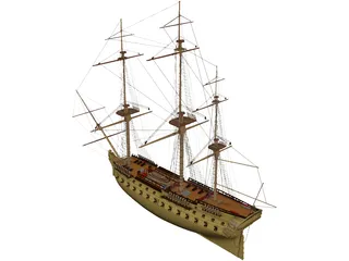 Le Superbe Ship Of Line 3D Model preview