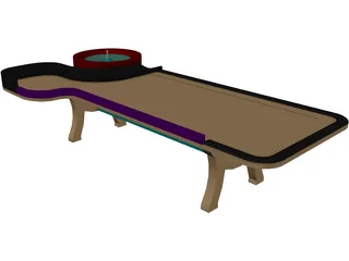 Roulette Table 3D Model preview