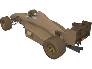 F1 Tyrrell Yamaha (1994) 3D Model preview
