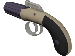 Pepperbox 45 3D Model preview
