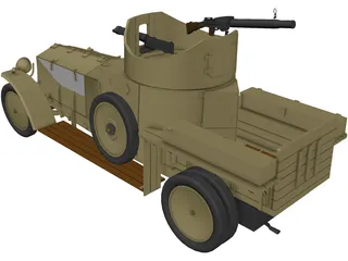 Rolls Royce Mk I (1925) 3D Model preview