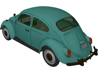 Volkswagen Beetle (1954) 3D Model preview