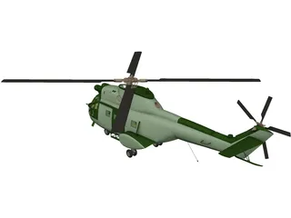 Aerospatiale SA 330 Puma 3D Model preview