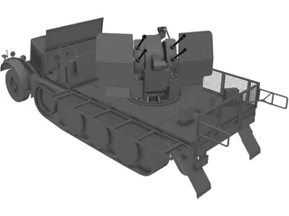 SDKFZ 7/1 3D Model preview