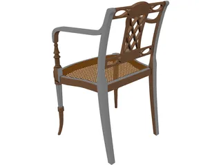 Chair Sheraton Elbow 3D Model preview
