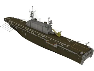 USS Tarawa LHA1 3D Model preview