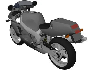 Yamaha FZR750R 3D Model preview