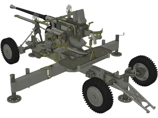 Bofors M1 (40 mm) 3D Model preview