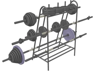 B Weight Lifting Senior (30 mm) 3D Model preview