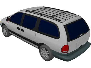 Plymouth Grand Voyager (1996) 3D Model preview