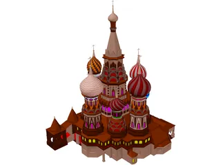 Cathedral Saint Basils 3D Model preview