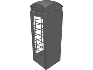 Telephone Booth 3D Model preview