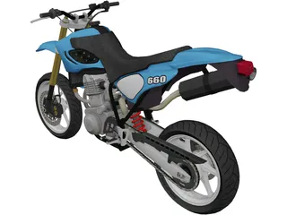 Supermoto Bike 3D Model preview