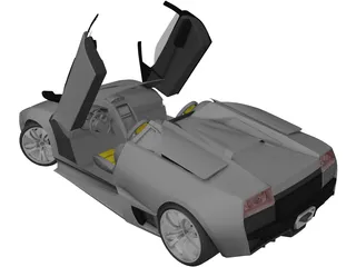 Lamborghini Murcielago LP640 Roadster 3D Model preview